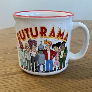 Futurama Character Mug - White with Red Rim